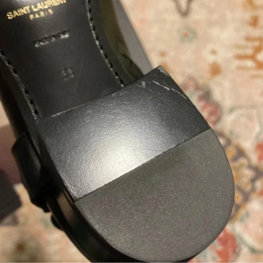 Saint Laurent Wyatt Short Strap Studded Boot - Picture 7 of 14